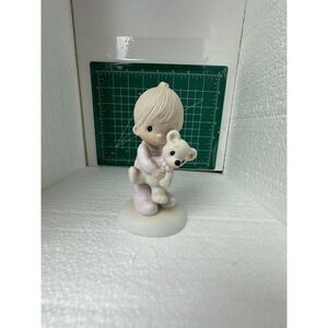Vintage 1977 Precious Moments Jesus Loves Me Figurine E-1372/B Jonathan & David